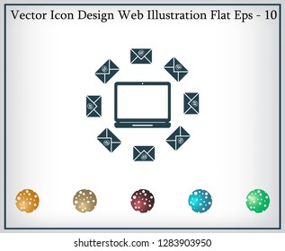 mail computer, vector illustration