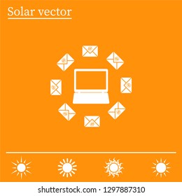 mail computer, vector illustration