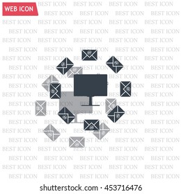 mail computer, vector illustration