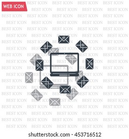 mail computer, vector illustration