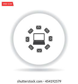 mail computer, vector illustration