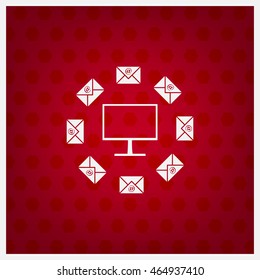 mail computer, vector illustration