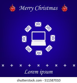 mail computer, vector illustration