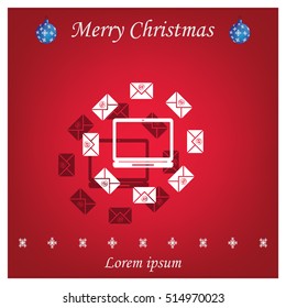 mail computer, vector illustration