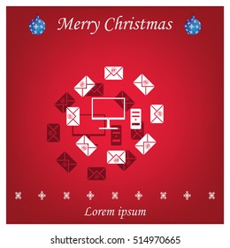 mail computer, vector illustration