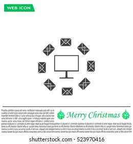 mail computer, vector illustration