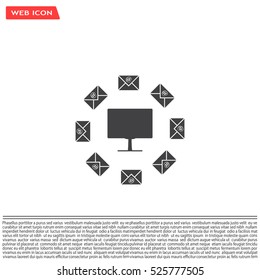 mail computer, vector illustration