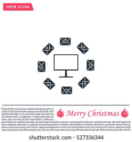mail computer, vector illustration