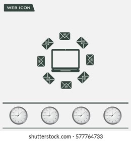 mail computer, vector illustration