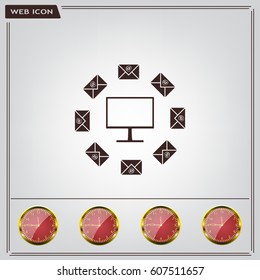 mail computer, vector illustration
