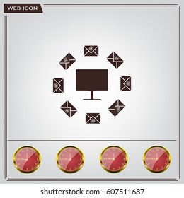 mail computer, vector illustration