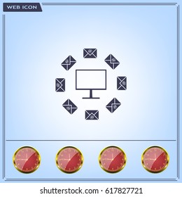 mail computer, vector illustration