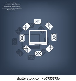 mail computer, vector illustration