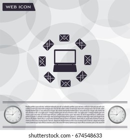 mail computer, vector illustration