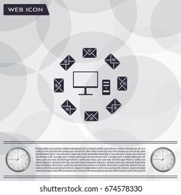 mail computer, vector illustration