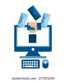mail concept design, vector illustration eps10 graphic 