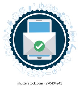 mail concept design, vector illustration eps10 graphic 