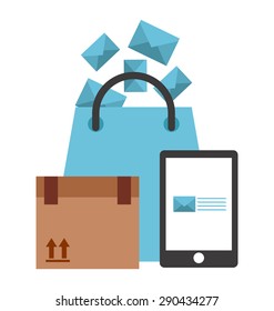 mail concept design, vector illustration eps10 graphic 