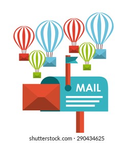 mail concept design, vector illustration eps10 graphic 