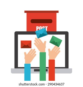 mail concept design, vector illustration eps10 graphic 