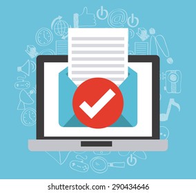 mail concept design, vector illustration eps10 graphic 