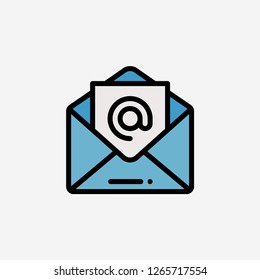 Mail concept line icon. Simple element illustration. Mail concept outline symbol design. Can be used for web and mobile UI/UX . Modern vector style.modern vector style.