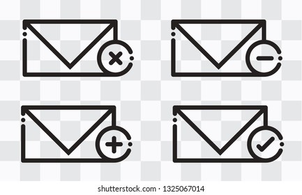 Mail concept line icon. Simple element illustration. Mail concept outline symbol design. Can be used for web and mobile UI/UX . Modern vector style.modern vector style. - Vector