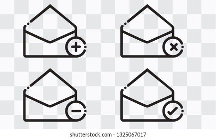 Mail concept line icon. Simple element illustration. Mail concept outline symbol design. Can be used for web and mobile UI/UX . Modern vector style.modern vector style. - Vector