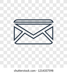 Mail concept vector linear icon isolated on transparent background, Mail concept transparency concept in outline style
