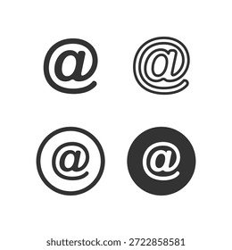 Mail contact icons set. Simple email icon. Simple mail symbols