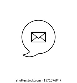 mail contact - minimal line web icon. simple vector illustration. concept for infographic, website or app.