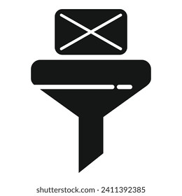 Mail content filter icon simple vector. Online internet funnel. Media cloud