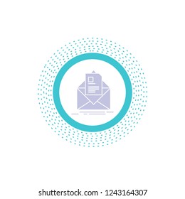 mail, contract, letter, email, briefing Glyph Icon. Vector isolated illustration