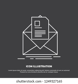 mail, contract, letter, email, briefing Icon. Line vector symbol for UI and UX, website or mobile application