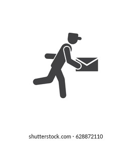 Mail courier icon. Vector format on the white background.