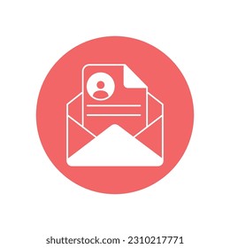 Mail cover  Vector Icon with trendy background colors that can easily edit or modify


