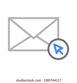 mail cursor color line icon 