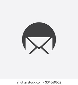 mail cut identity template icon design element