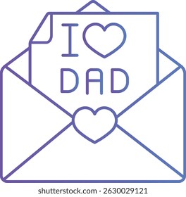 Mail Dad  illustration with isolated background