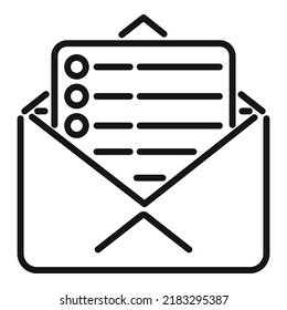 Mail database icon outline vector. Platform system. Account strategy
