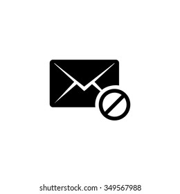 Mail delete icon. Envelope symbol.
