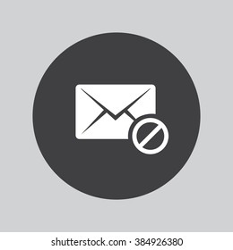 Mail delete icon. Envelope symbol.