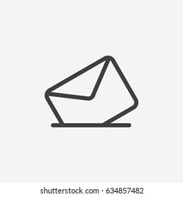 Mail delivered icon line vector 