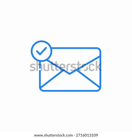 mail delivered icon sign vector