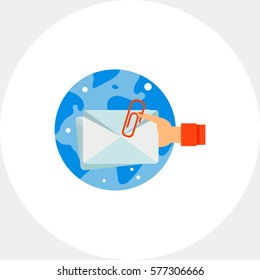 Mail Delivery Concept with Letter Icon