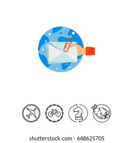 Mail Delivery Concept with Letter Icon