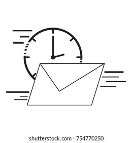 Mail delivery icon isolated on white background, Vector illustration