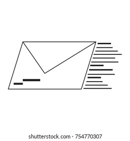 Mail delivery icon isolated on white background, Vector illustration