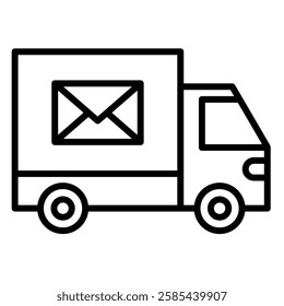 Mail Delivery icon line vector illustration