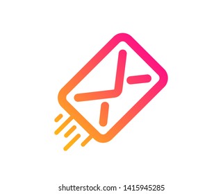 Mail delivery icon. Message correspondence sign. E-mail symbol. Classic flat style. Gradient e-mail icon. Vector